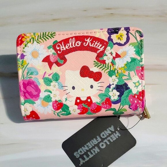 Sanrio Hello Kitty Floral Wallet by Bioworld - Picture 1 of 4
